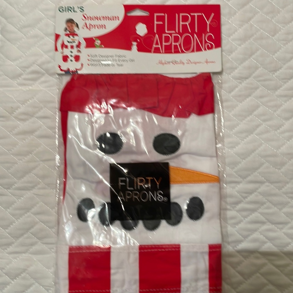 NEW!!!! Girls Snowman Apron!